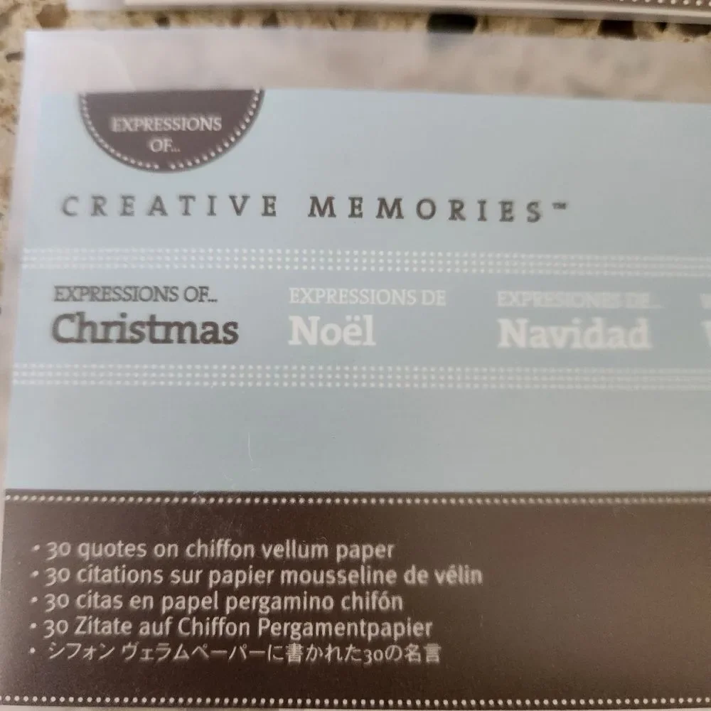 Creative Memories Expressions Packs in Chrisymas and The Heart - NEW From 2008
